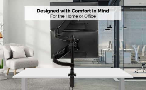 Fellowes Platinum Series Dual Stacking Adjustable Monitor Arm - Black