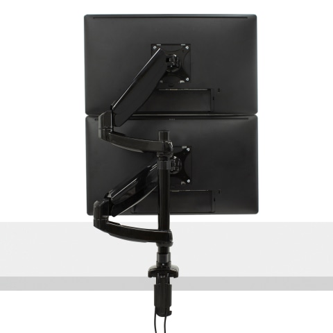 Fellowes Platinum Series Dual Stacking Adjustable Monitor Arm - Black