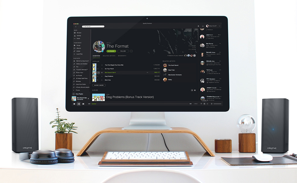 Creative T100 Hi-Fi up to 80W Peak Power w/ Bluetooth 5.0 Optical-in Wide Soundstage & Audio Clarity & Bass Control