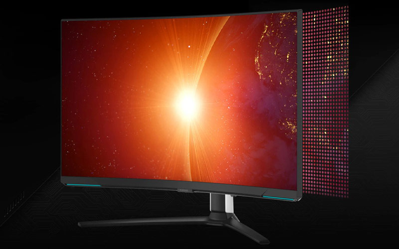 SAMSUNG 32\" Odyssey Neo G8 4K UHD 240Hz 1ms G-Sync Curved HDR 2000 G-Sync Compatible Adjustable Stand