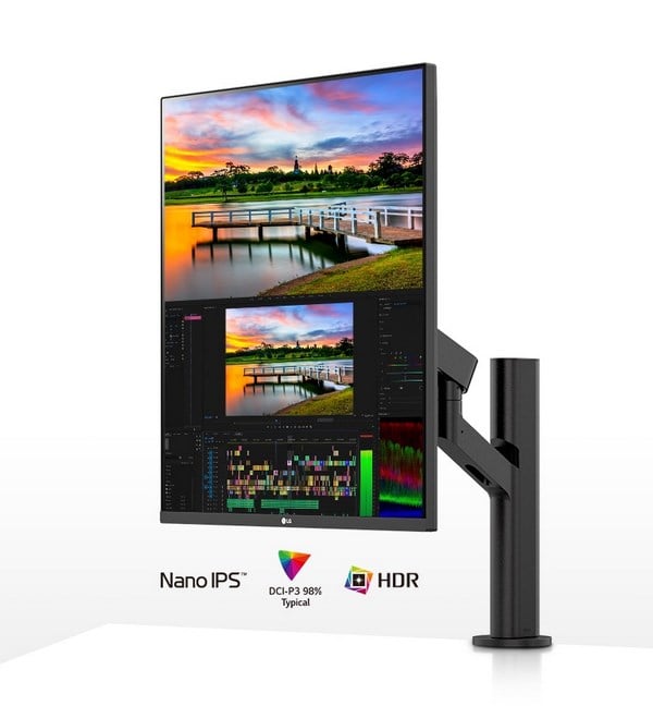 LG 28MQ780-B 28\" SDQHD 2K Nano IPS HDR10 DualUp Monitor with Ergo Stand USB Type-C (90W PD) - Black