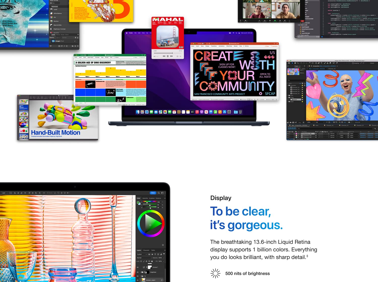 Apple MacBook AIR 13 (2022) 256GB Apple M2 8‑Core CPU & 10‑Core GPU Retina True Tone - StarLight