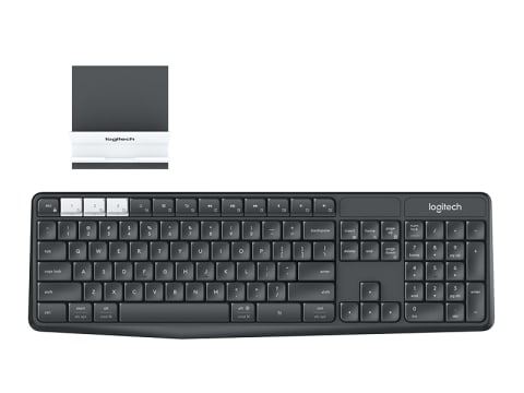 Logitech K375s Multi-Device Wireless Keyboard & Stand Combo For  Windows, Mac, Chrome &Android English Layout