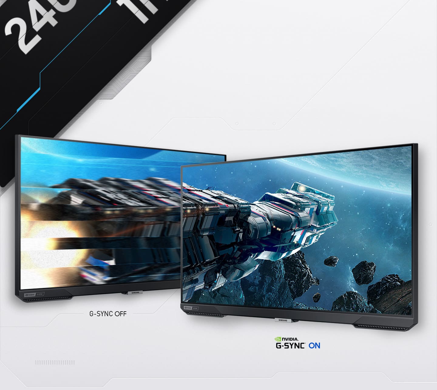 SAMSUNG 27\" Odyssey G4 IPS Full HD 240hz 1MS G-Sync Compatible Ergonomic Stand Gaming Monitor
