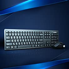 Lenovo 100 Wireless Combo Keyboard with Mouse Arabic / English - Back