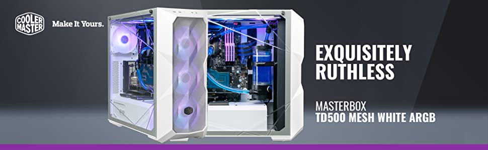 Cooler Master MasterBox TD500 Mesh Airflow ARGB Lighting White