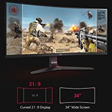 LG 34GL750 34\" Curved HDR10 2K IPS 144Hz G-SYNC Compatible