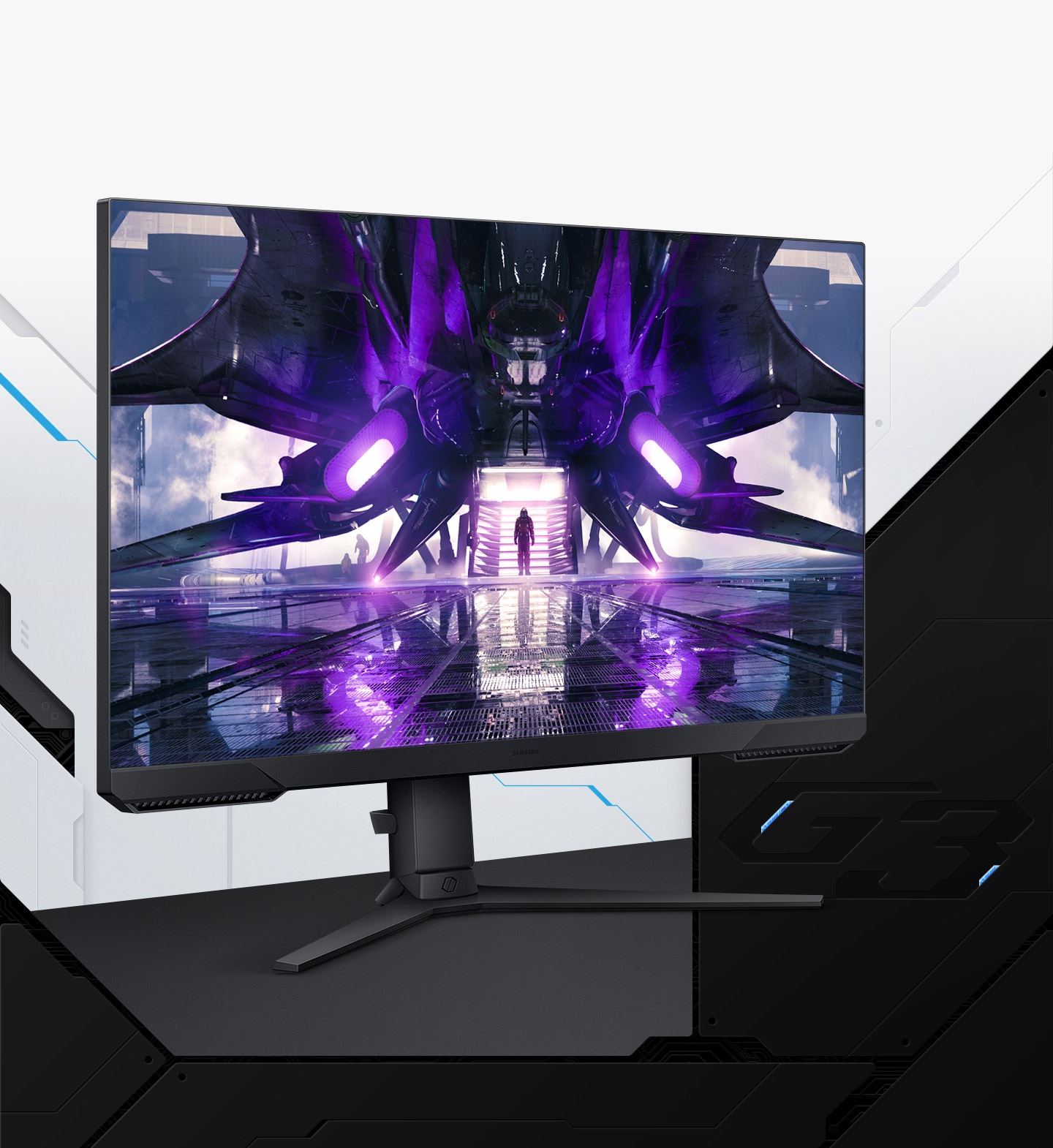 SAMSUNG Odyssey G3 27\" Full HD 165Hz 1ms 3-Sided Border-Less  Height Adjustable Stand AMD FreeSync Premium