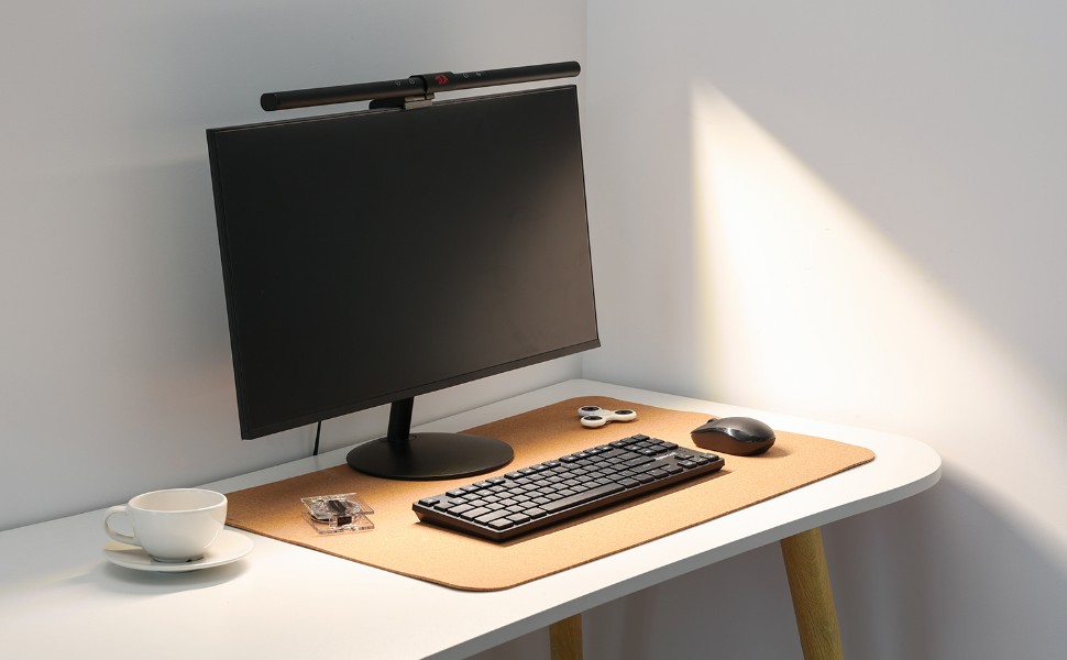 Redragon GML-113 Beryl Monitor Light E-Reading LED Computer Screenbar Lamp w/6-Level Hue Dimming Sticker-Free