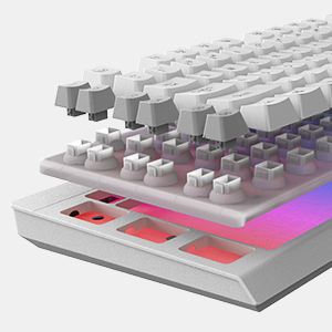 Redragon K512 Shiva RGB Backlit Multimedia Keys 6 Built-in Macro Keys - White