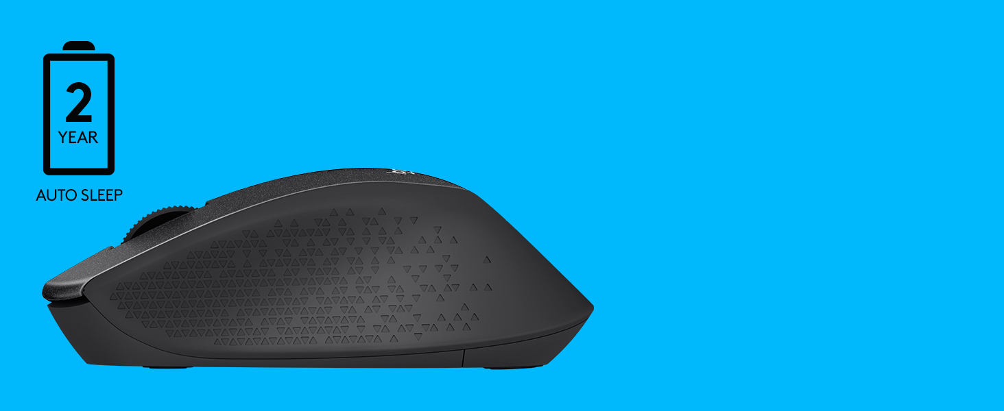 Logitech M330S Silent Plus Wireless Large Mouse Black