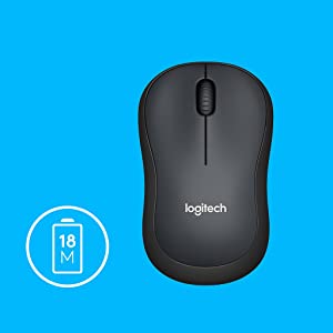 Logitech M221 Silent Wireless Mobile Mouse - Black