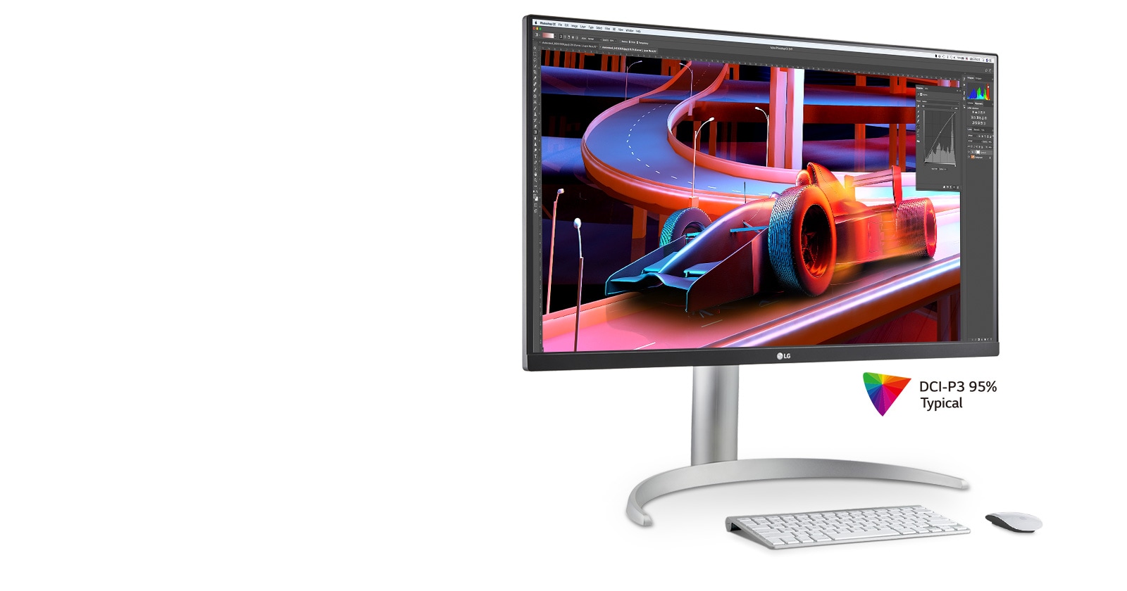 LG 27UP850-W UHD 4K IPS Monitor with VESA DisplayHDR™ 400