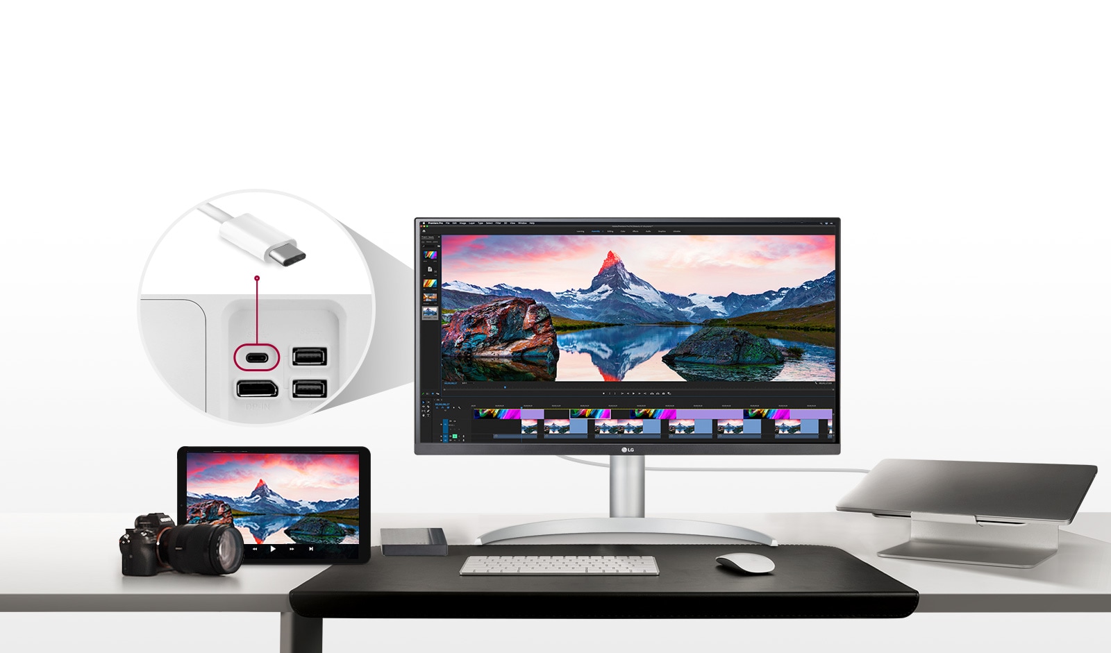 LG 27UP850-W UHD 4K IPS Monitor with VESA DisplayHDR™ 400