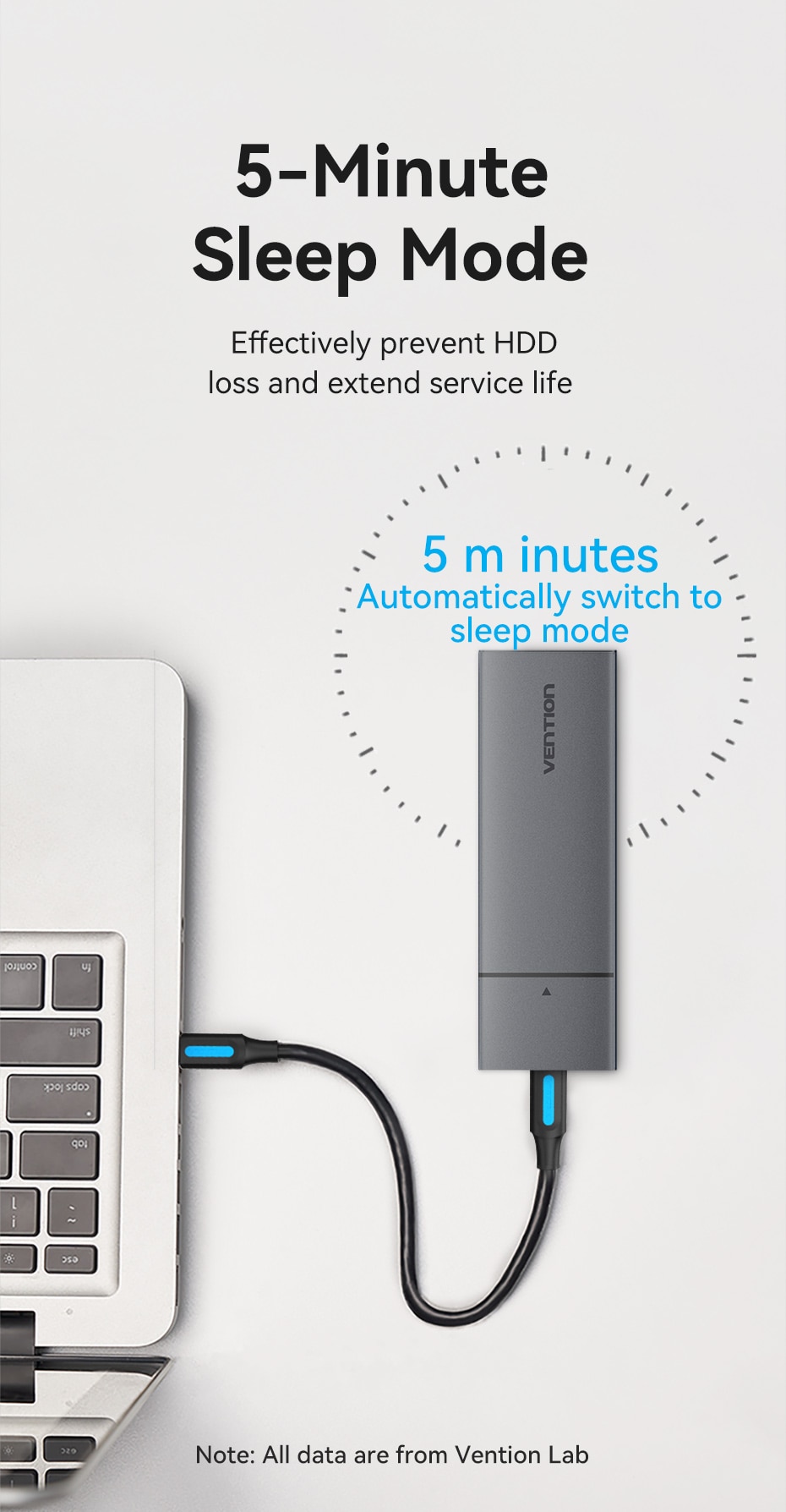 Vention M.2 NVMe SSD Enclosure Aluminum
