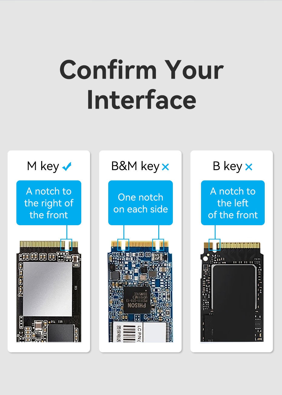 Vention M.2 NVMe SSD Enclosure Aluminum