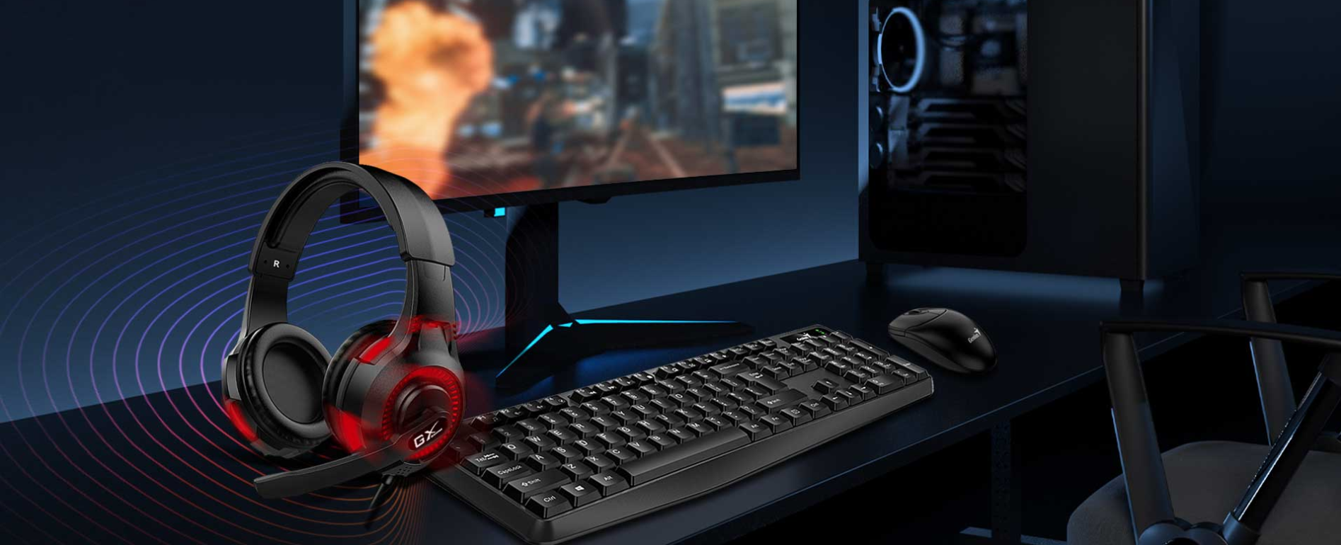 Genius HS-G600V GX Headse Gaming Black