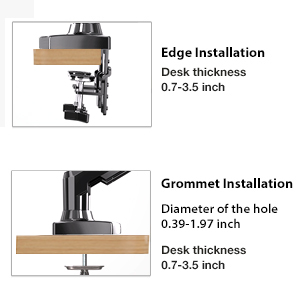 NB North Bayou F195A Dual Monitor Desk Mount Stand  Monitor Arm for Two Screens