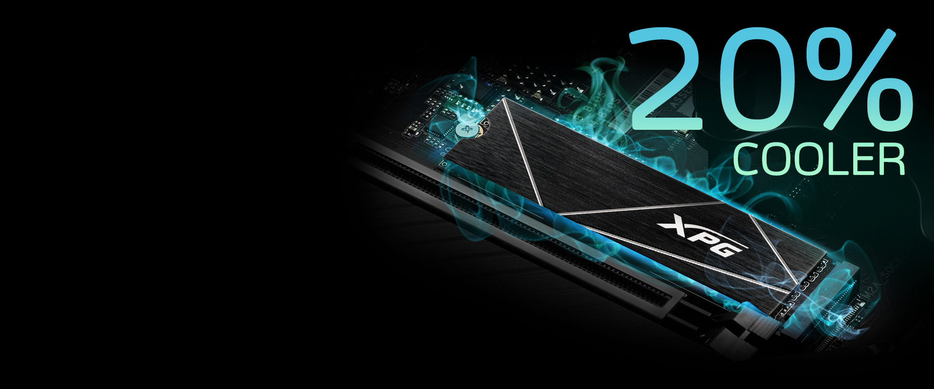 XPG Gammix 70S 1T PCIe 3D NAND PCIe Gen4x4 M.2 2280 NVMe 1.3 R/W up to 2100/1500MB/s SSD (AGAMMIXS70B-1T-C)