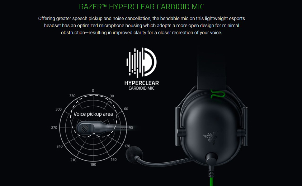 Razer BlackShark V2 X - Gaming Headset 7.1 Surround Sound - 50mm Drivers
