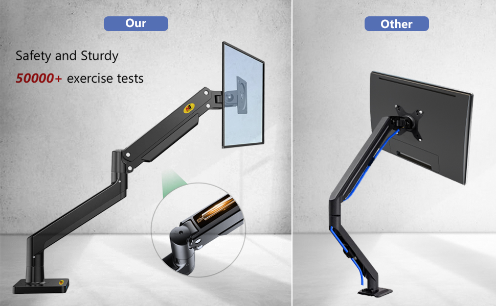 North Bayou G40 Monitor Arm with Gas Spring for 22-40”Monitors