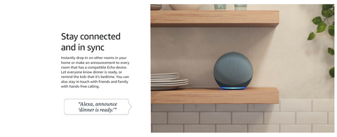 Echo 4th Gen Smart speaker with Alexa Charcoal