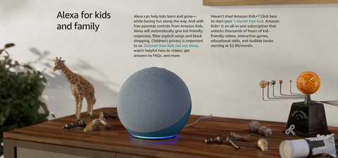 Echo 4th Gen Smart speaker with Alexa Charcoal