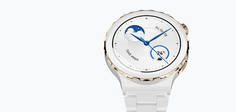 Huawei Watch GT 3 Pro 43mm Gold Bezel White Ceramic Case