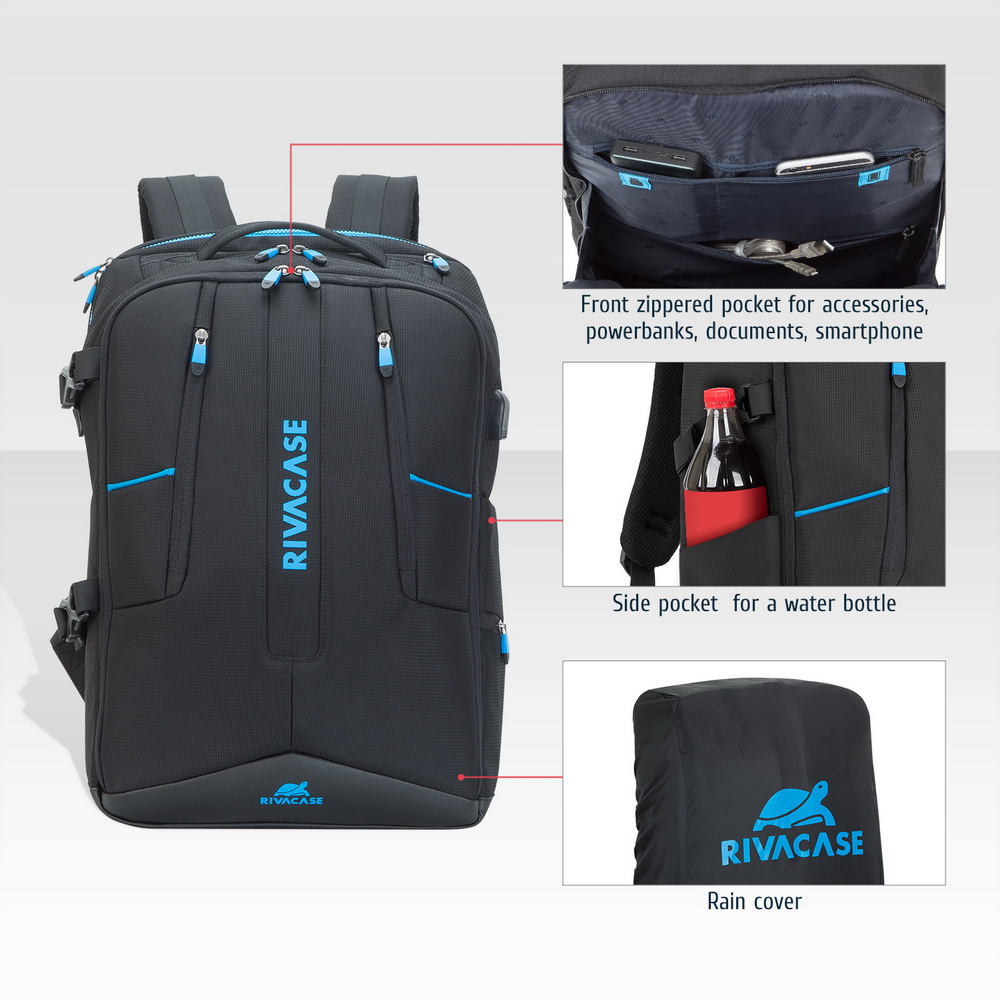 RivaCase 7860 Gaming backpack 17.3 - Black