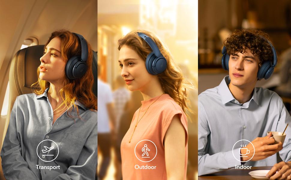 Anker Soundcore Life Q35 Multi Mode Active Noise Cancelling Headphones – Pink