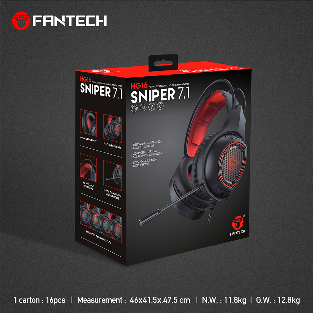 سماعة العاب محيطية FANTECH HG16 7.1