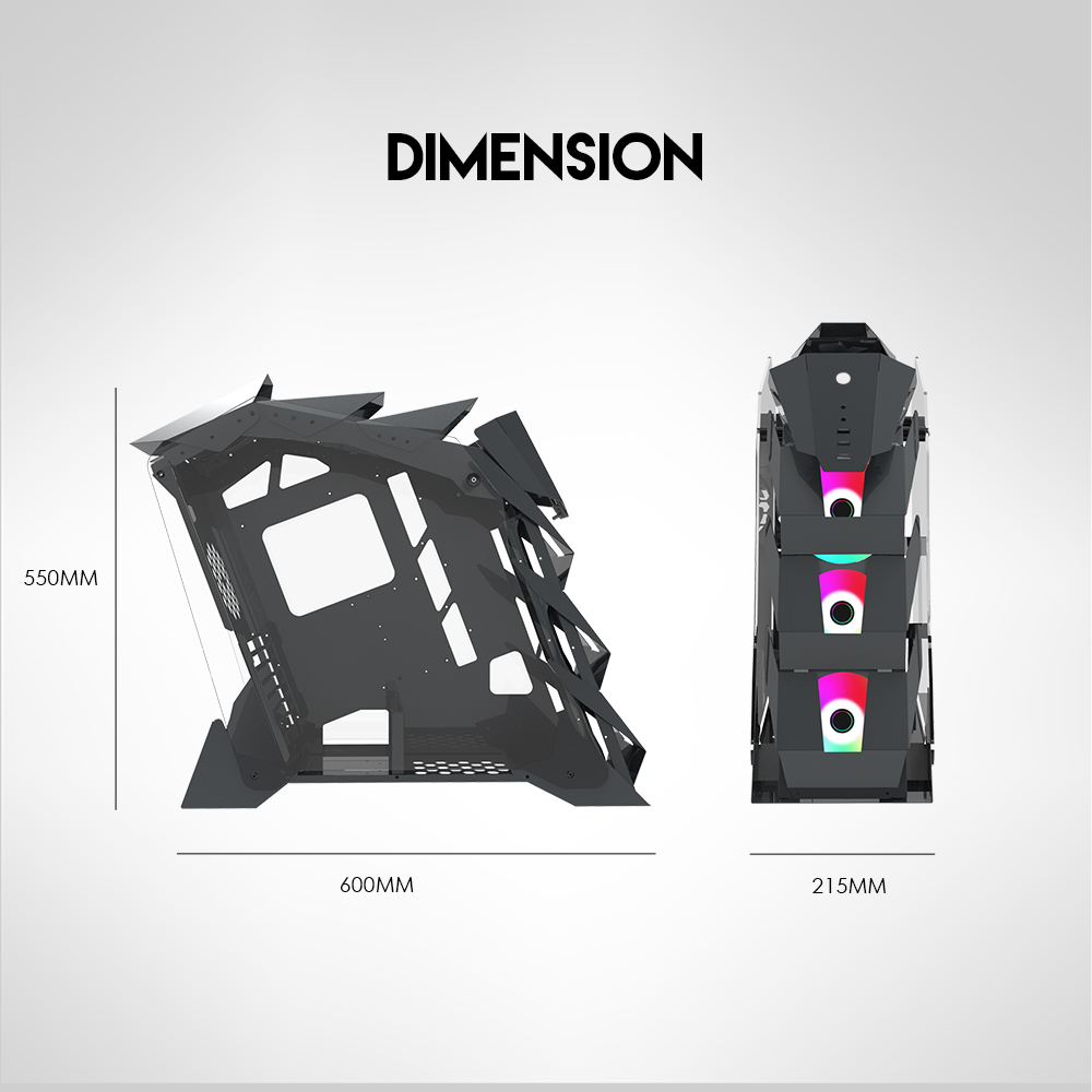 كيس جيمنج Fantech COBALT CGX7 RGB Middle Tower