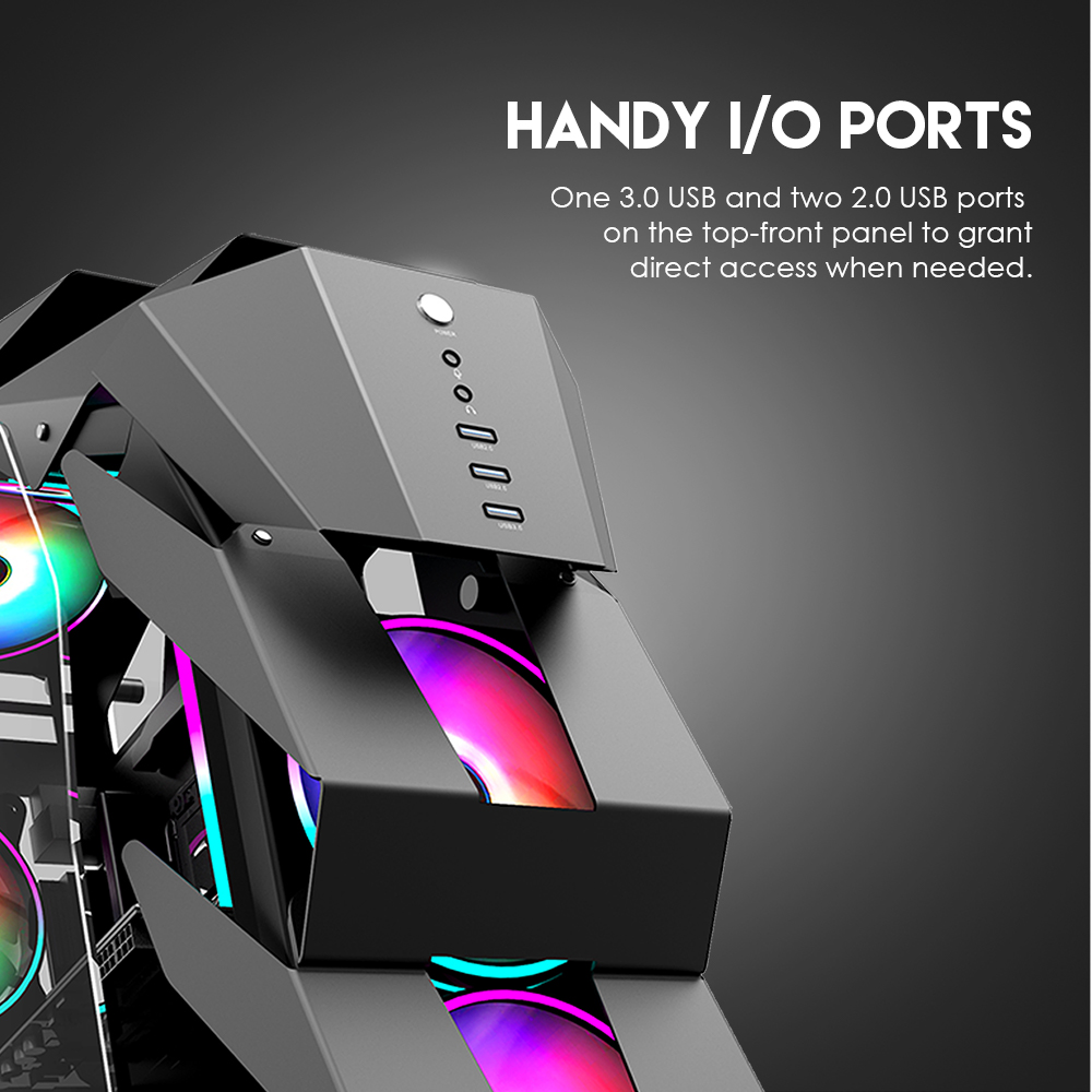 كيس جيمنج Fantech COBALT CGX7 RGB Middle Tower