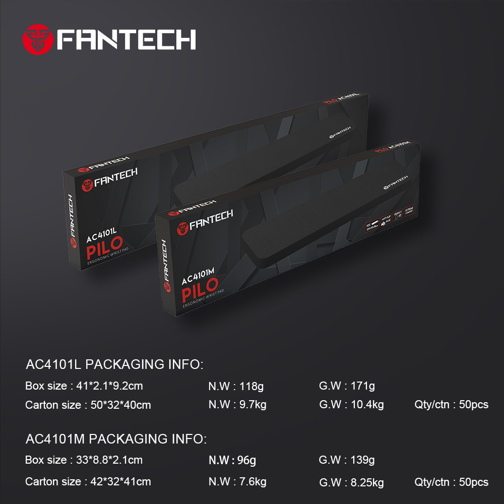 وسادة المعصم FANTECH PILO AC4101L GAMING ERGONOMIC