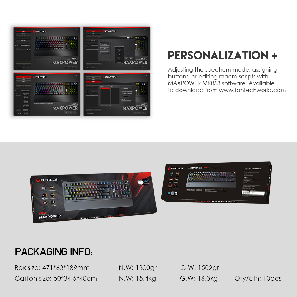 Fantech MAXPOWER MK853 Mechanical Gaming Keyboard