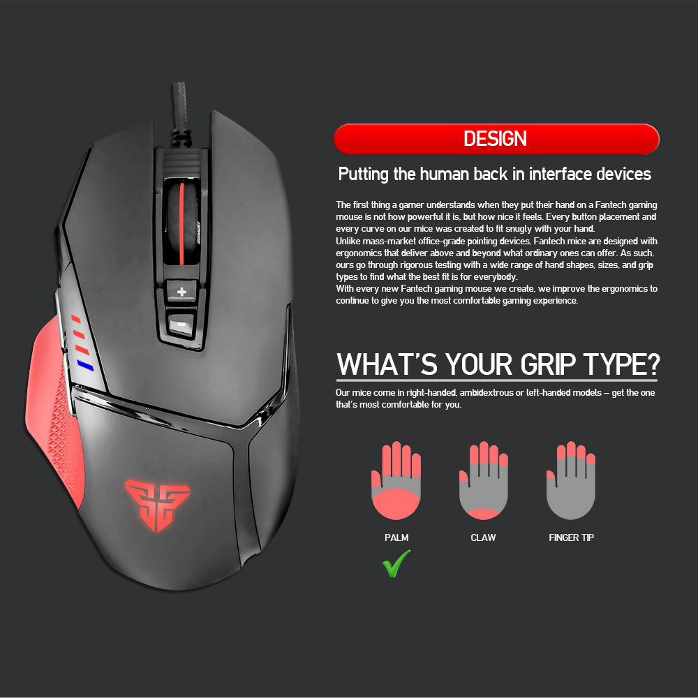ماوس جيمنج FANTECH DAREDEVIL X11 MACRO RGB