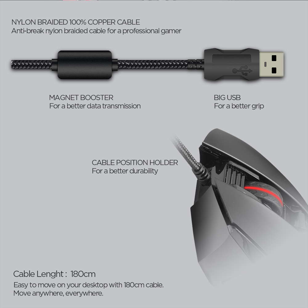 ماوس جيمنج FANTECH DAREDEVIL X11 MACRO RGB
