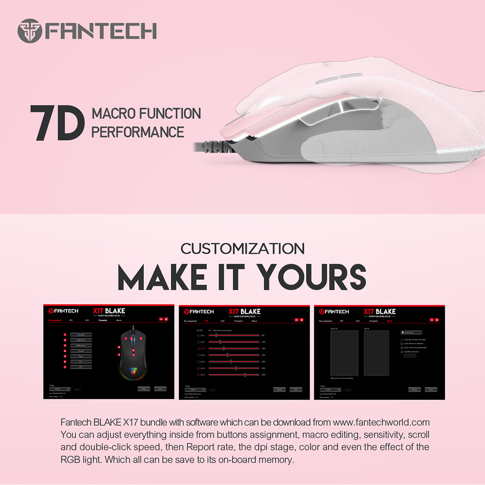 Fantech X17 Blake Sakura Edition Gaming Mouse