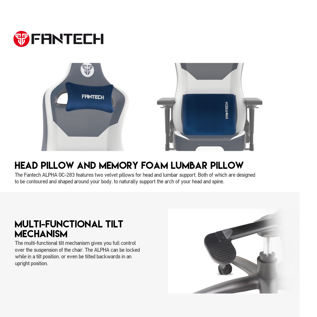 كرسي جيمنج برتقالي اللون FANTECH ALPHA GC-283
