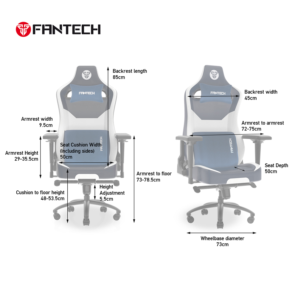 كرسي جيمنج برتقالي اللون FANTECH ALPHA GC-283