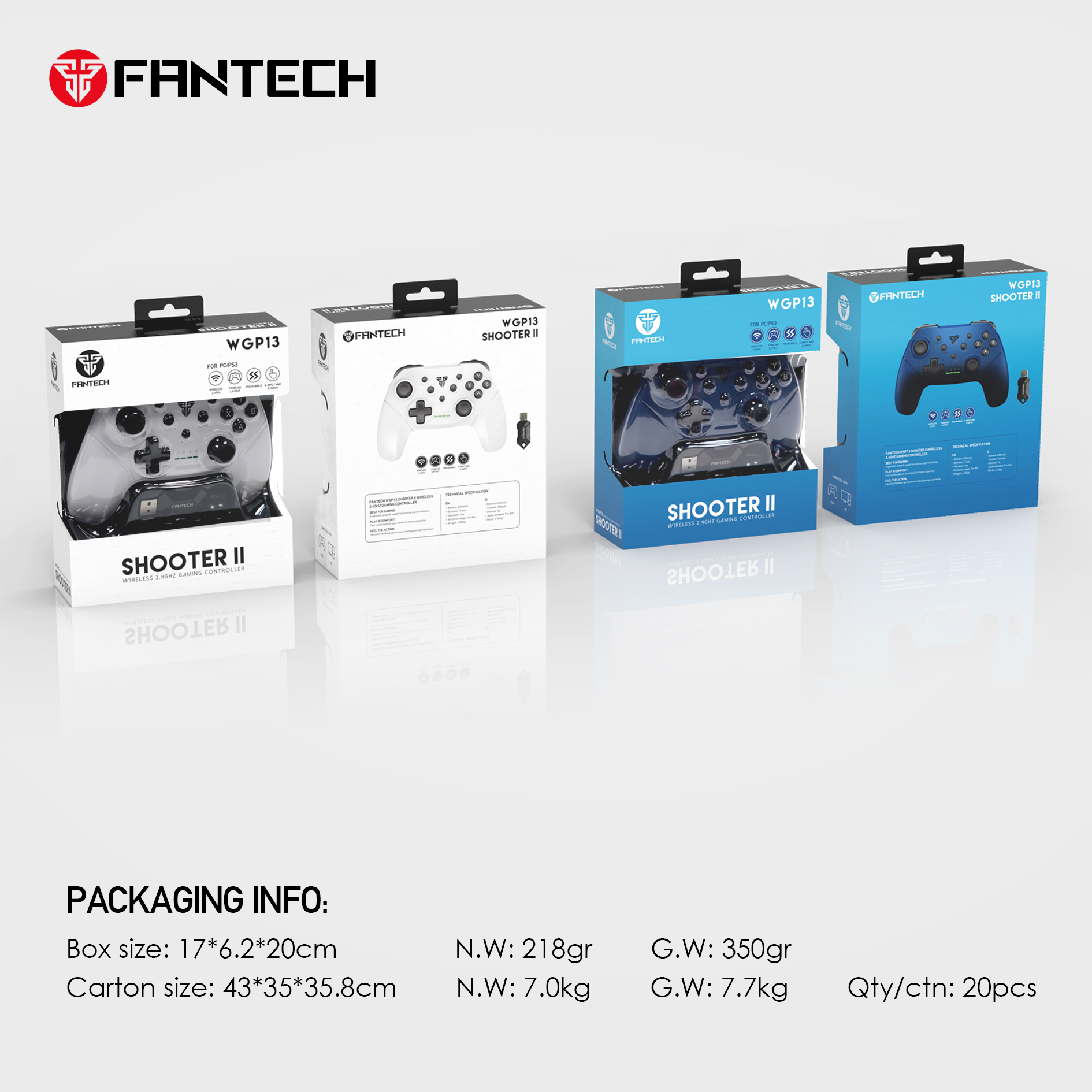 FANTECH SHOOTER II WGP13 CONTROLLER – BLUE