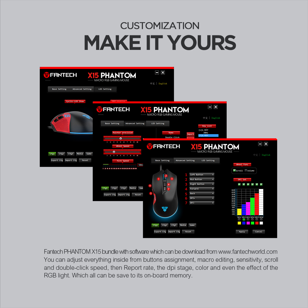 FANTECH X15 Phantom GAMING MOUSE