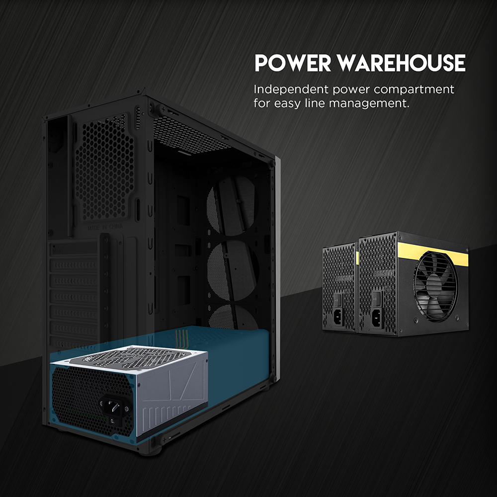 كيس جيمنج FANTECH PULSE CG71 RGB Middle Tower