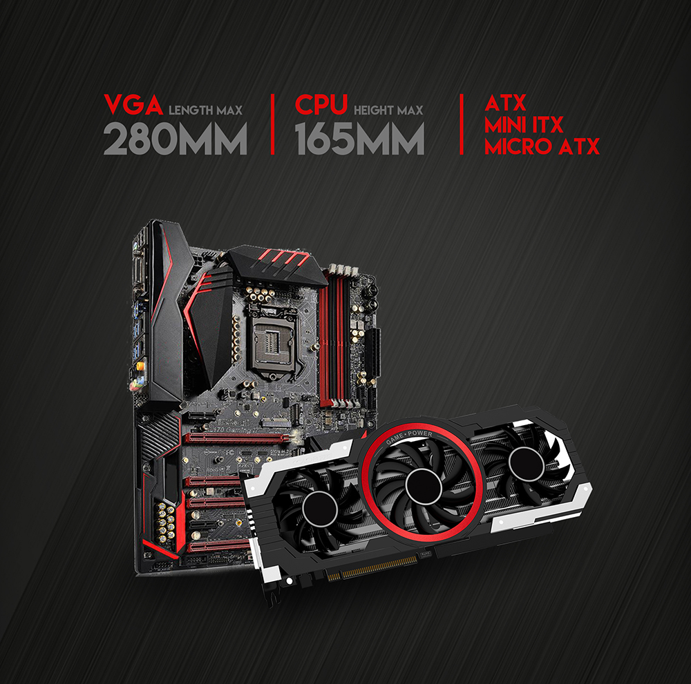 كيس جيمنج FANTECH STRIKE CG72 RGB Middle Tower