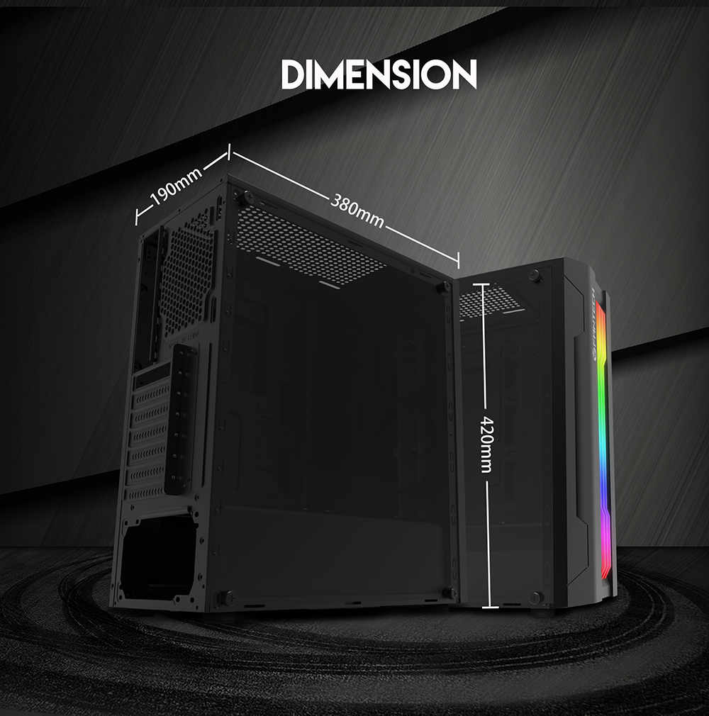 كيس جيمنج FANTECH STRIKE CG72 RGB Middle Tower