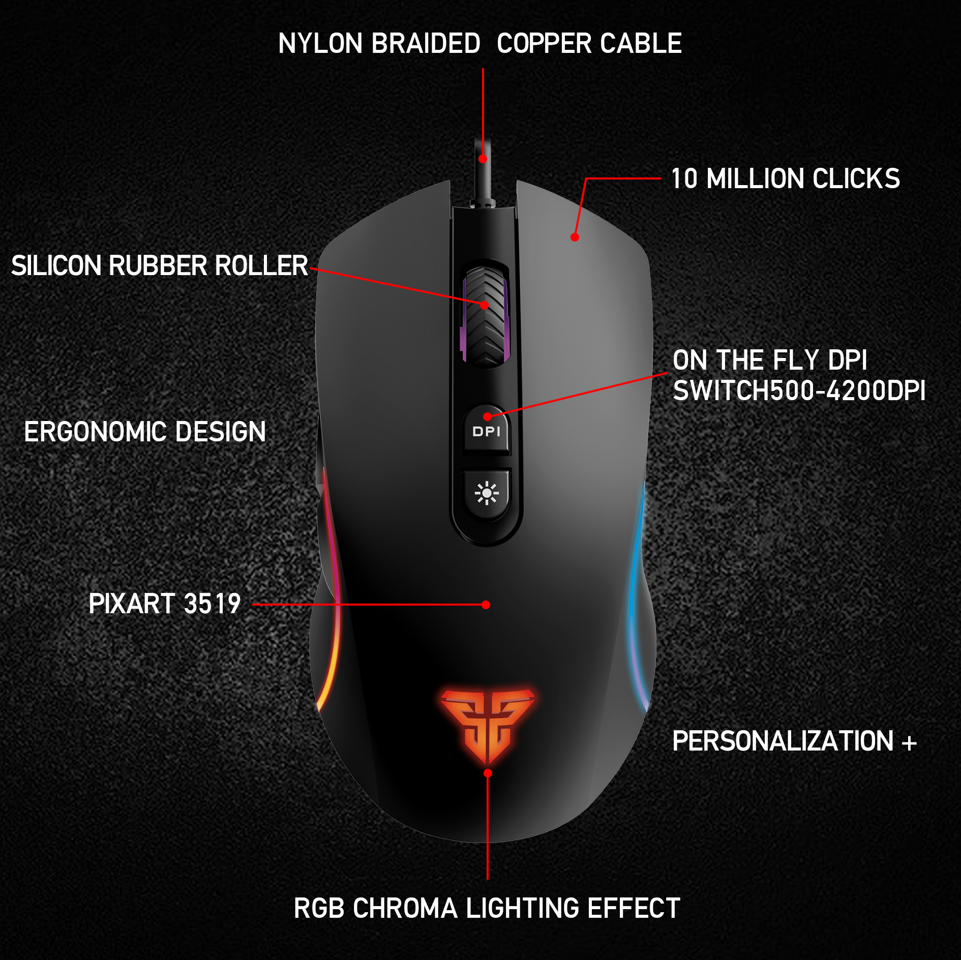 ماوس العاب FANTECH X16 THOR II