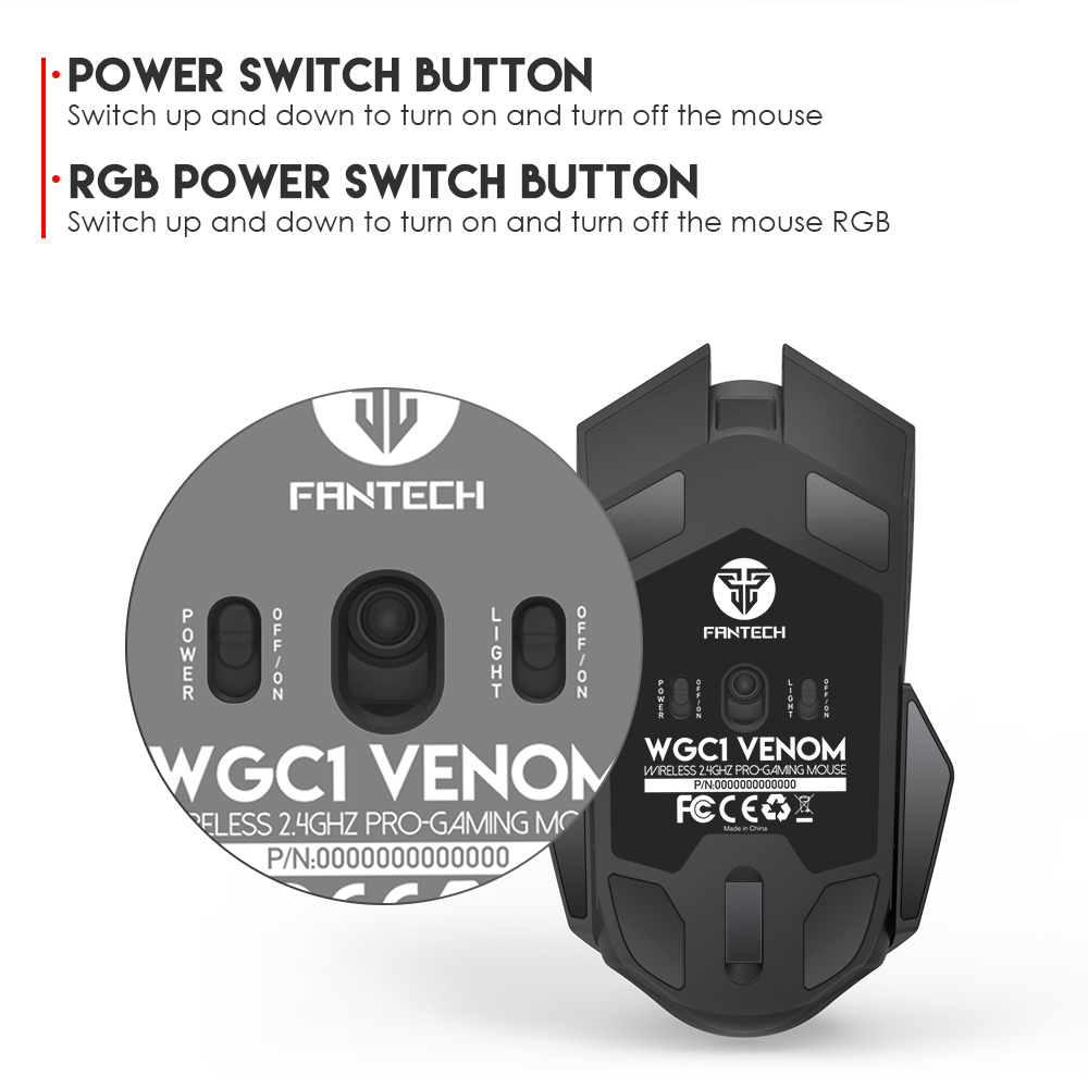 ماوس العاب لاسلكي FANTECH WGC1 VENOM