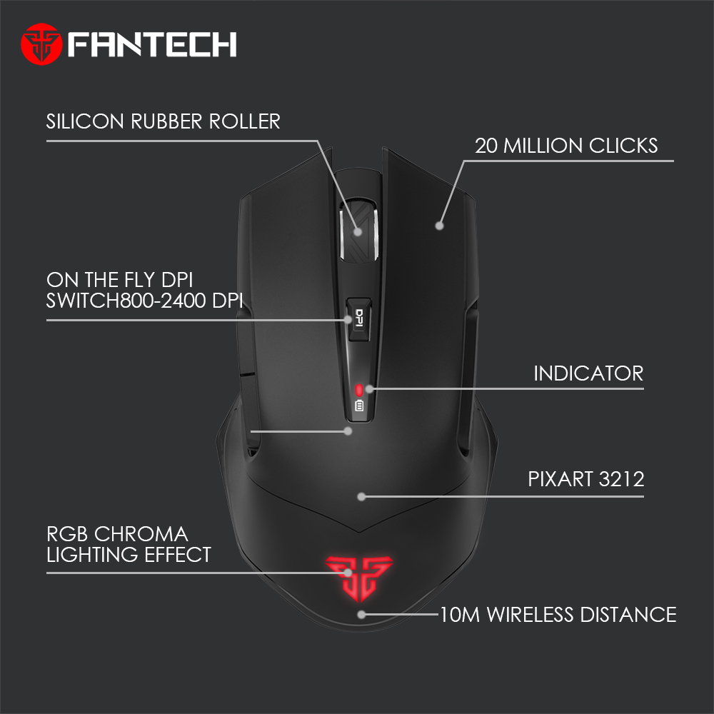 ماوس العاب لاسلكي FANTECH WGC1 VENOM