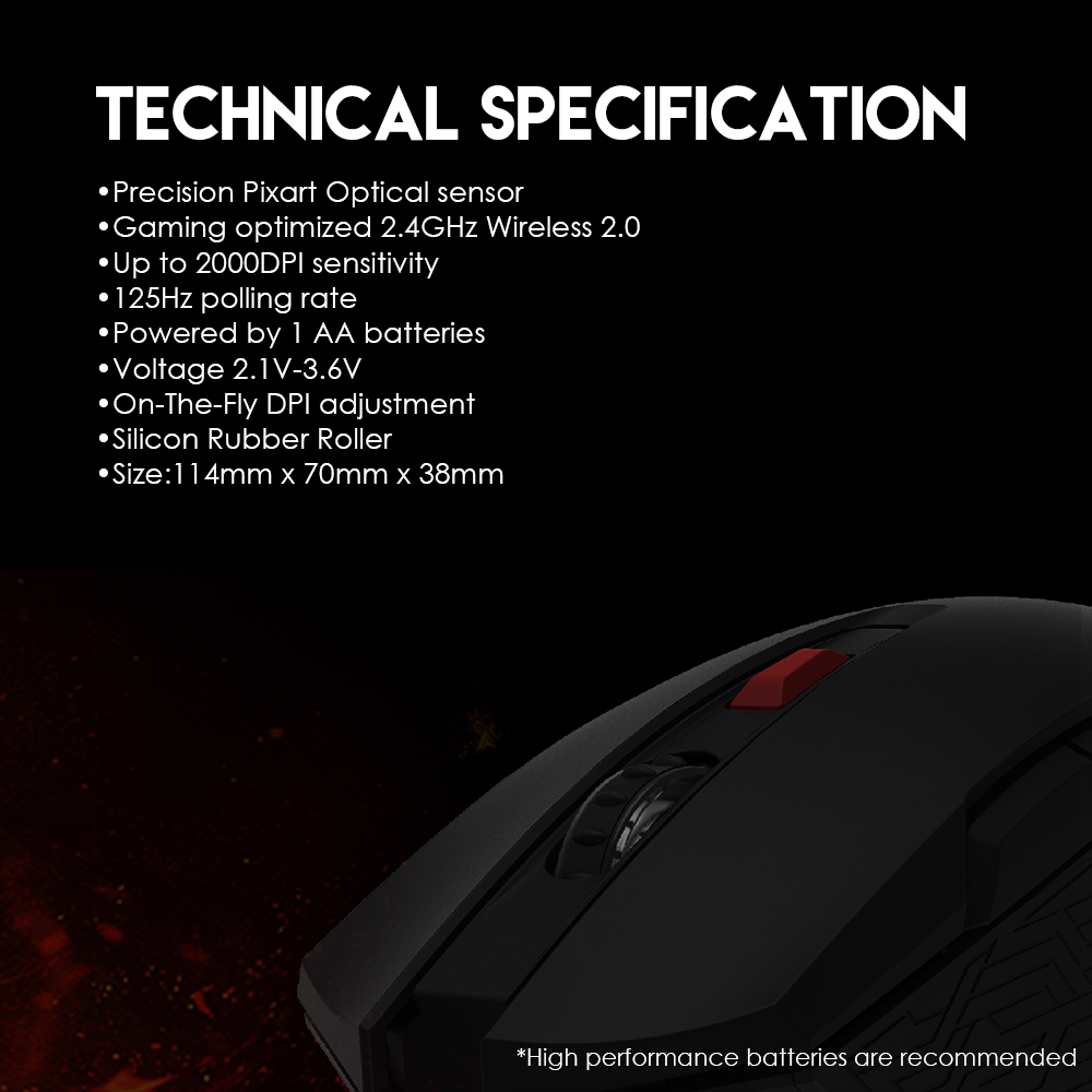 ماوس العاب لاسيلكي Fantech Raigor II WG10