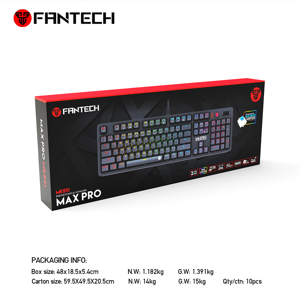 مكانيكال جيمنج كيبورد FANTECH MK851 MAX PRO
